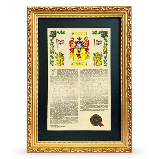 Van Dam Deluxe Armorial Framed - Gold